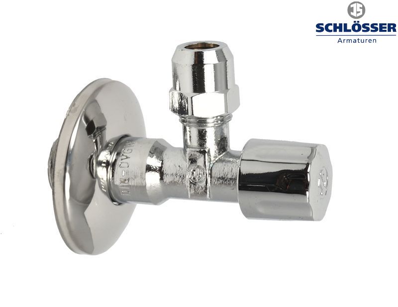 Profi Eckventil 1/2" selbstdichtend, DVGWgeprüft verchromt von Schlösser eBay