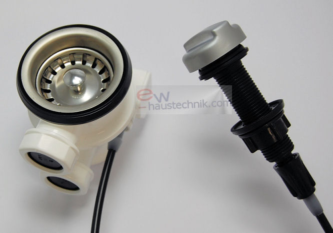 Siebkorbventil 70mm Mit Überlauf - Spülenablauf Verschließbar Per Zugbetätigung